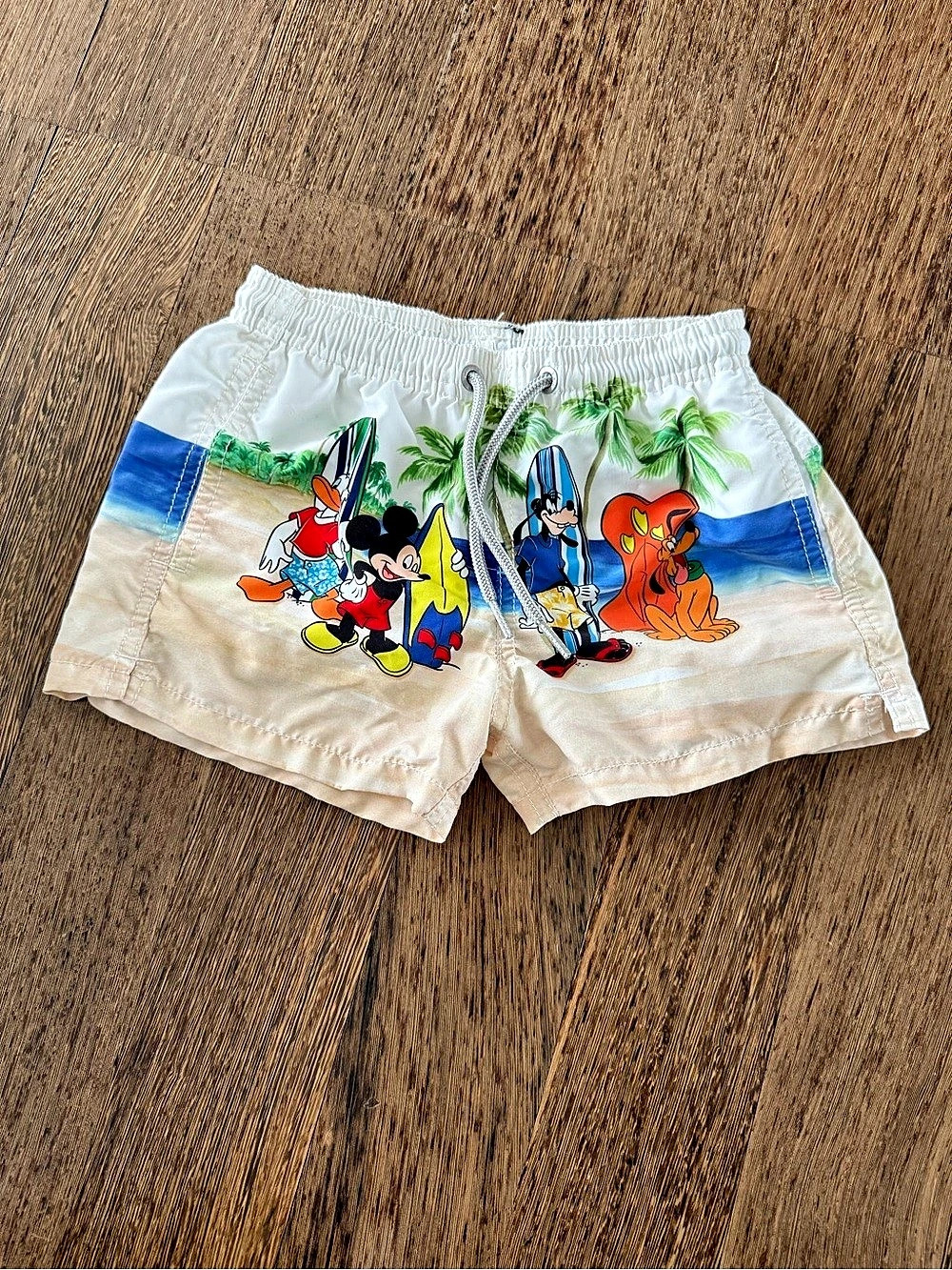 MC2 Saint Barth Disney Characters Swim Trunks White & Blue
